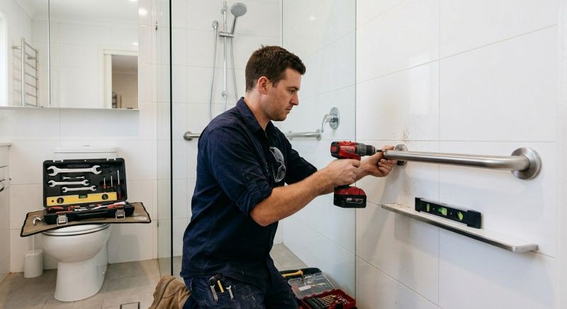 Shower Grab Bar Installation in Conroe, TX